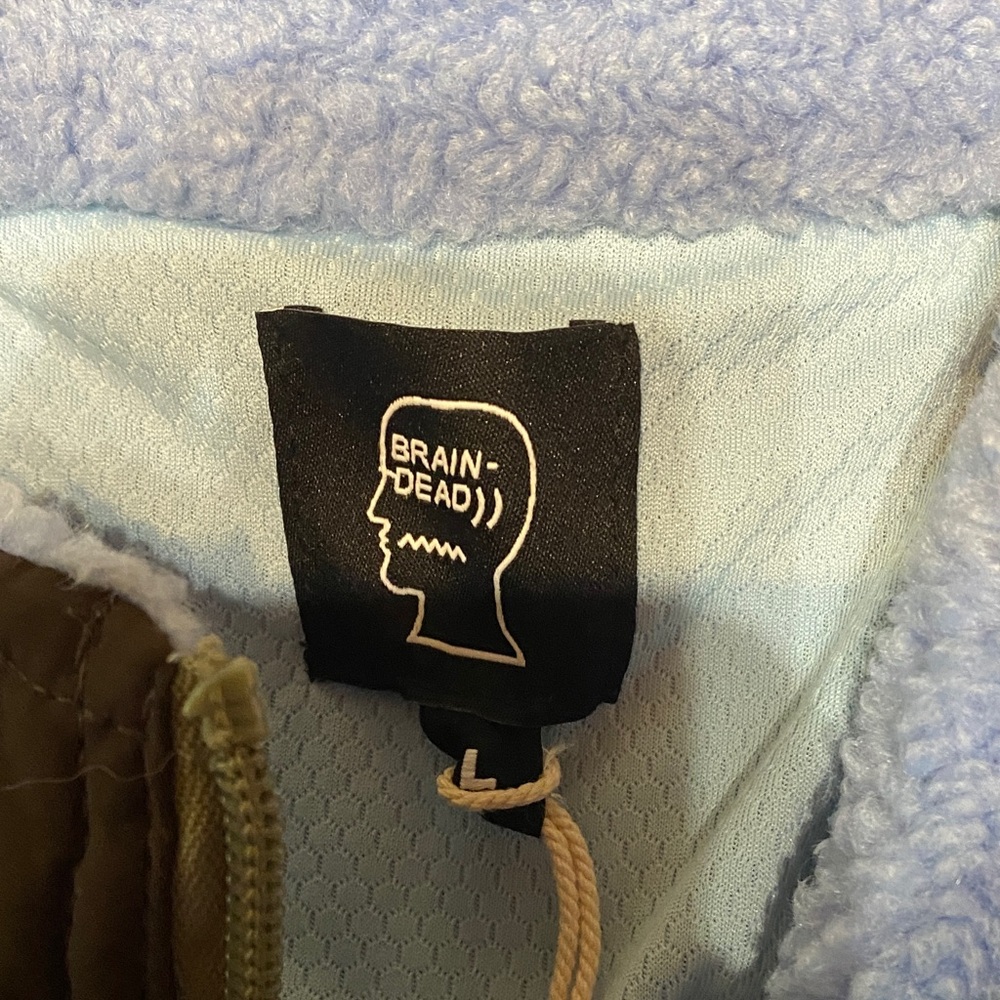 Blue and Green Fleece Sherpa Jacket - Picture 4 of 12